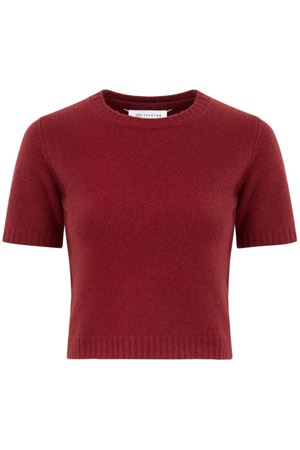 Top crop in lana Bordeaux MAISON MARGIELA | S51HL0017M13058248